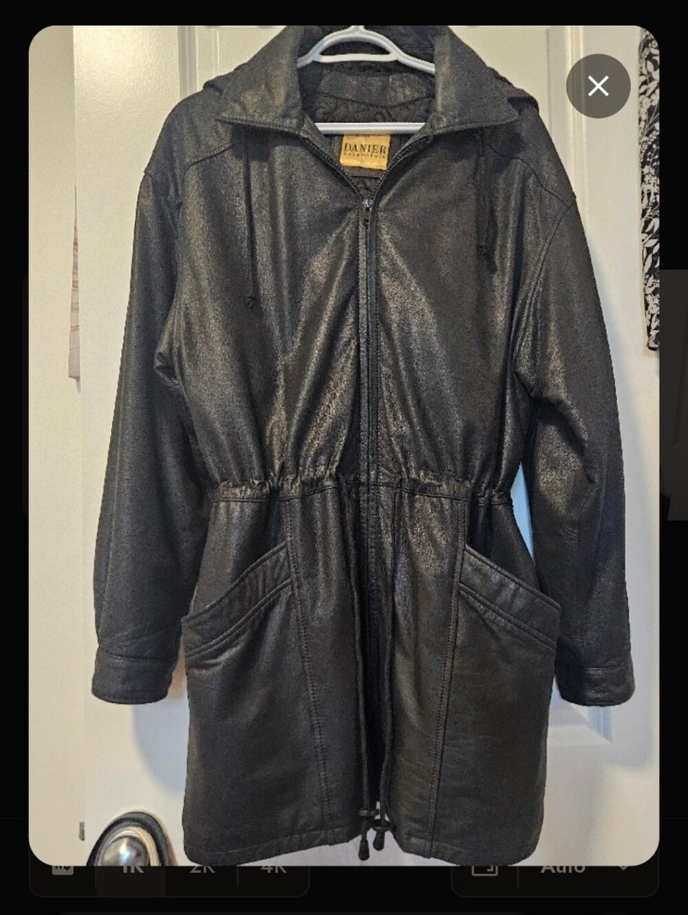 Vintage Danier Leather Zip-Front  Parka / Jacket (VTG Gold Label) Chinch Waist